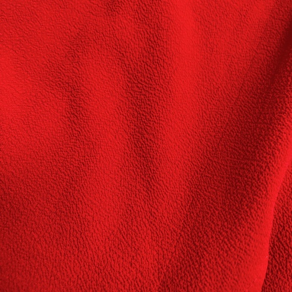 NWT June & Hudson red dress v neck ruffle sleeves faux wrap lined date night - Picture 16 of 16